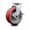 Service Caster 6 Inch Red Poly on Cast Iron Swivel Caster with Roller Bearing and Brake SCC SCC-20S620-PUR-RS-TLB - alternate 1